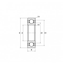 CUSCINETTO 8X28X9 1 CORONA DI SFERE 638 2RS ECONOMICO