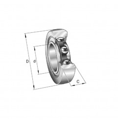 ROTELLA 25X62X15 A SFERE ANELLO ESTERNO SFERICO LR 205 NPPU 2R