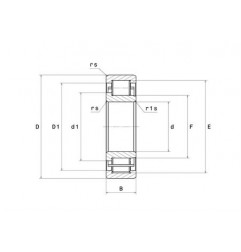 CUSCINETTO 30X72X19 1 CORONA DI RULLI CILINDRICI N306 E-TVP2 FAG