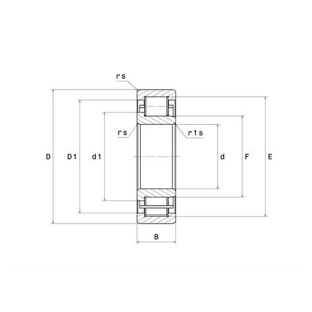 CUSCINETTO 30X72X19 1 CORONA DI RULLI CILINDRICI N306 E-TVP2 FAG