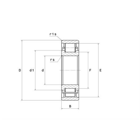 CUSCINETTO 50X110X27 A RULLI CILINDRICI N310 FAG