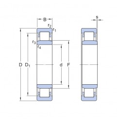 CUSCINETTO 100X180X34 1 CORONA DI  RULLI CILINDRICI NU 220 E-M1-C3  FAG