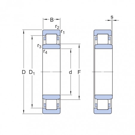 CUSCINETTO 100X180X34 1 CORONA DI  RULLI CILINDRICI NU 220 E-M1-C3  FAG