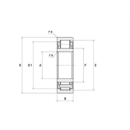 CUSCINETTO 120X215X40 A RULLI CILINDRICI NU224 E-M1-C3 FAG