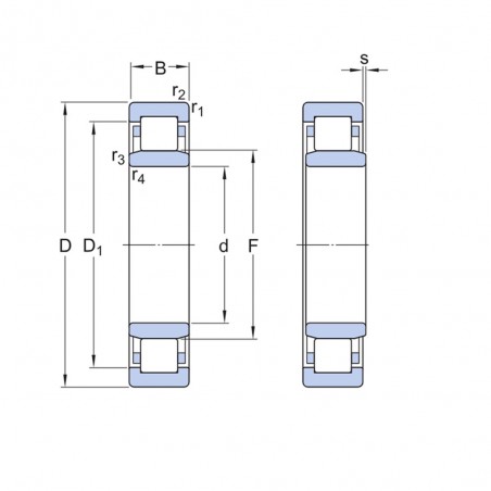 CUSCINETTO 65X140X33 A RULLI CILINDRICI NU 313 ECP SKF