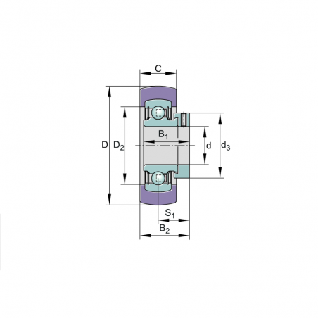 CUSCINETTO 30X72.2X23/38.2 PER SUPPORTO RABRB30/72 INA