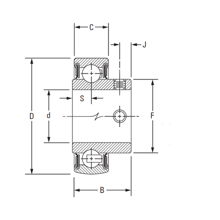 CUSCINETTO 15.875X40X23.8 PER SUPPORTO YA010RR