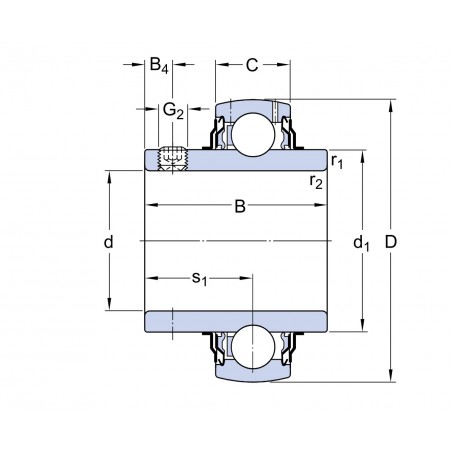 CUSCINETTO 17X47X16/31 PER SUPPORTO UC - YAR 203-2F