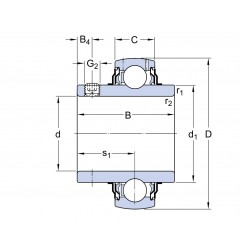 CUSCINETTO 40X80X21/49.2 PER SUPPORTO YAR - UC208