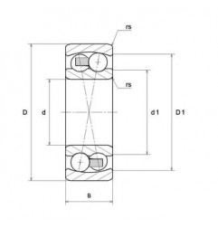 CUSCINETTO 10X30X9 ORIENTABILE A SFERE 1200 ETN9 ISB