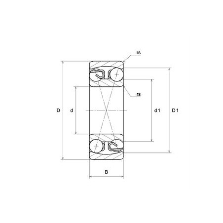 CUSCINETTO 35X72X17 ORIENTABILE A SFERE 1207 ACC ISB