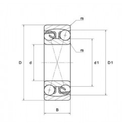 CUSCINETTO 35X80X21 ORIENTABILE A SFERE 1307 ACC. ISB