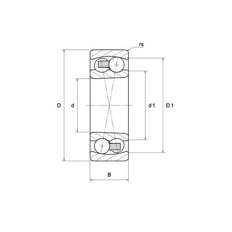 CUSCINETTO 35X80X21 ORIENTABILE 2 CORONE DI SFERE 1307 K C3 ISB