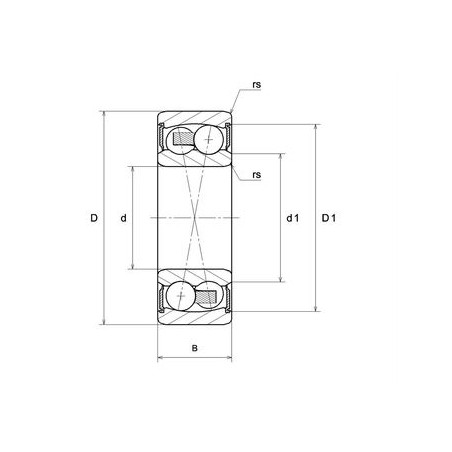 CUSCINETTO 10X30X14 ORIENTABILE A SFERE 22002RS ETN9 IND. ISB