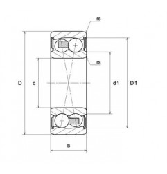 CUSCINETTO 15X35X14 ORIENTABILE A SFERE 22022RS ETN9 ISB