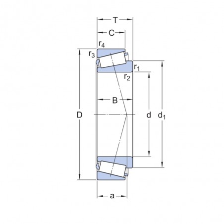 CUSCINETTO 35X72X18.25 A RULLI CONICI 30207 ISB