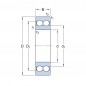 CUSCINETTO 10X30X14 2 CORONE DI SFERE 4200 ATN9 ISB