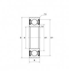 CUSCINETTO 10X26X8 1 CORONA DI SFERE 6000ZZC3 IND. ISB