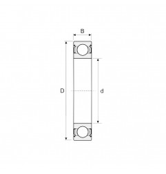 CUSCINETTO 40X80X18 1 CORONA DI SFERE 6208ZZC3 EMS ISB