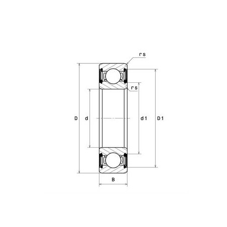 CUSCINETTO 8X16X5 1 CORONA DI SFERE 628/8ZZ ISB