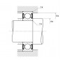 CUSCINETTO 17X47X14 1 CORONA DI SFERE 6303 2RS ISB