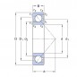 CUSCINETTO 10X30X9 1 CORONA DI SFERE CONTATTO OBLIQUO 7200B ISB