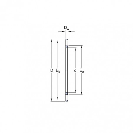 CUSCINETTO 10X24X2 ASSIALE AXK1024 ISB