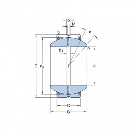 SNODO SFERICO 45X75X28/43 GEG45ES 2RS ISB