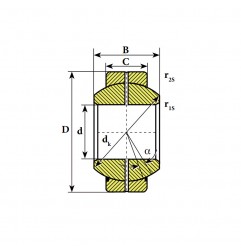 SNODO SFERICO 70X120X45/70 GEG70ES 2RS ISB