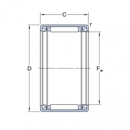 ASTUCCIO 8x12X12 A RULLINI HK0812 2RS ISB