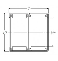 ASTUCCIO 16X22X22 A RULLINI 2 CORONE CON FORO DI LUBRIFICAZIONE HK1622ZW ISB