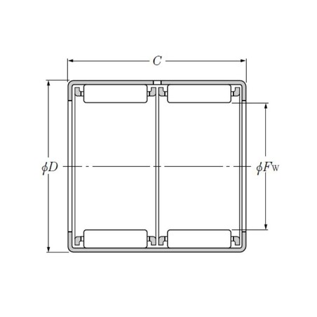 ASTUCCIO 16X22X22 A RULLINI 2 CORONE CON FORO DI LUBRIFICAZIONE HK1622ZW ISB