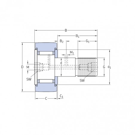 PERNO FOLLE 16X6X28 KR16PP ISB