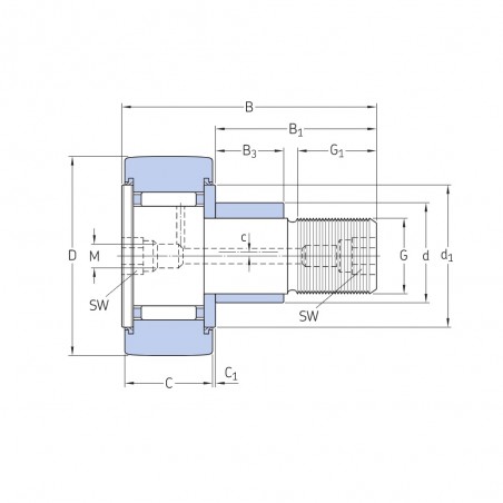 PERNO FOLLE 35X16X52 KRE35PP ISB