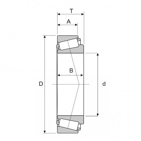 CUSCINETTO 26.988X50.292X19.431 A RULLI CONICI L44649/610 ISB