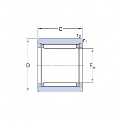 CUSCINETTO 10X17X12 A RULLINI NK10/12 TN ISB