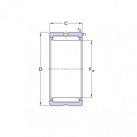 CUSCINETTO 20X28X16 A RULLINI NK 20/16 ISB