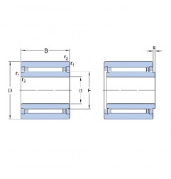 CUSCINETTO 5X15X12 A RULLINI NKI5/12 TN ISB-NBS