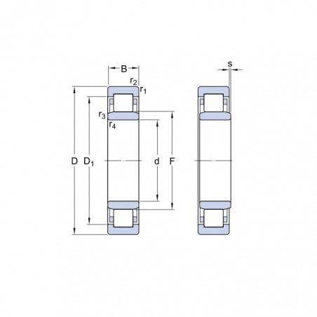 CUSCINETTO 15X35X11 A RULLI CILINDRICI NU202 ECM ISB