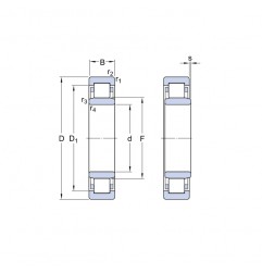 CUSCINETTO 17X40X12 A RULLI CILINDRICI NU203 ECM ISB