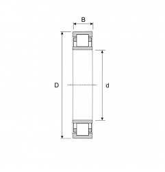 CUSCINETTO 17X40X16 A RULLI CILINDRICI NU2203 ECM ISB