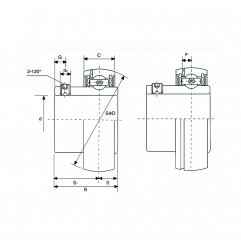 CUSCINETTO 25x52x27 SB 205 ISB