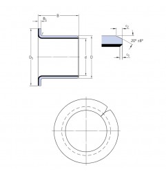 BOCCOLA 6X8X7 AUTOLUBR. FLANGIATA SF-1F ISB