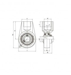 SUPPORTO FORO 30 PENSILE 3/4 GAS UCECH206 ISB