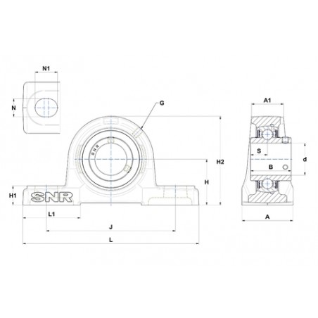 SUPPORTO FORO 35 RITTO UCP207 E-LINE ISB