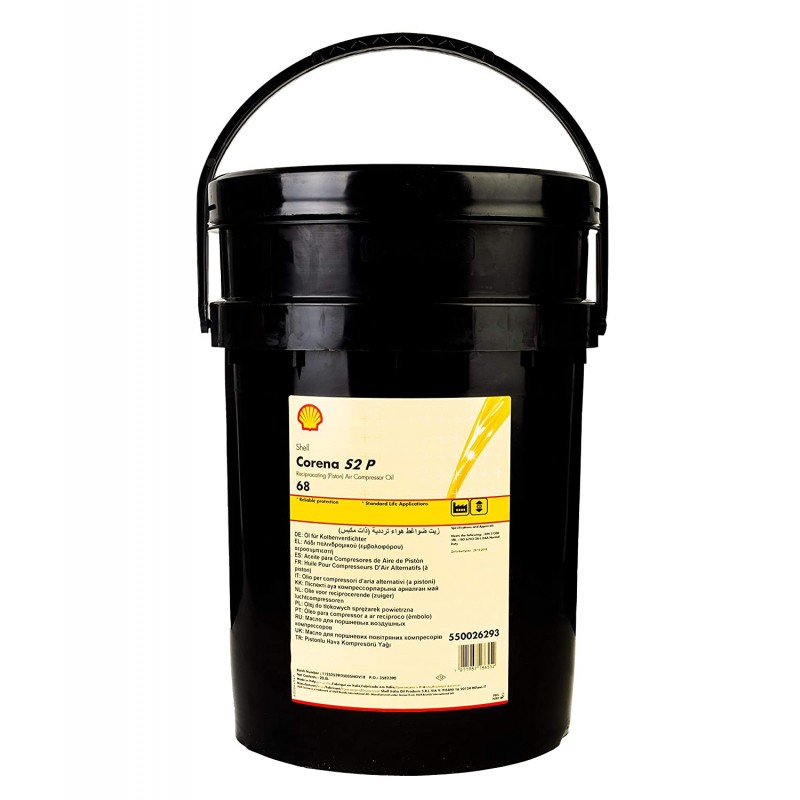 OLIO PER COMPRESSORE A PISTONI CORENA P68 LT.20 SHELL