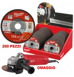 200 DISCHI DA TAGLIO 125X1 PRO+ PER METALLI + SMERIGLIA AG10-125EK 4932451488