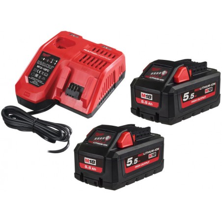 ENERGY KIT 2 BATTERIE 18V 5.5AH + CARICABATTERIE  M18HNRG-552