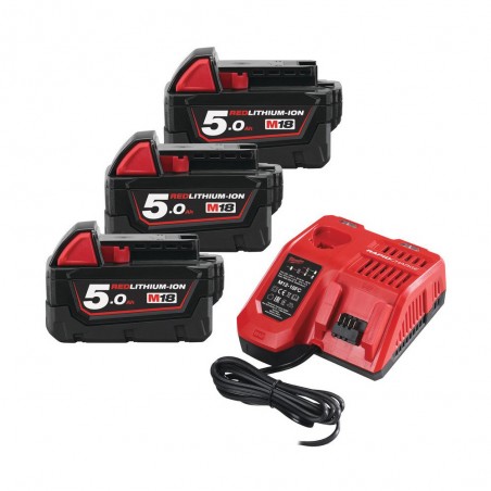 ENERGY KIT 3 BATTERIE 18V 5AH + CARICABATTERIE  M18NRG-503