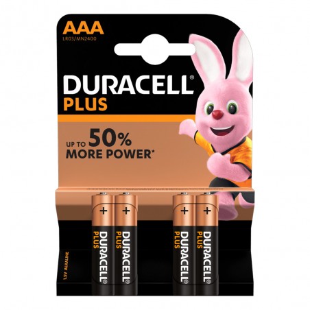 BATTERIA DURACELL PLUS MINISTILO AAA ALCALINE 4PZ LR03